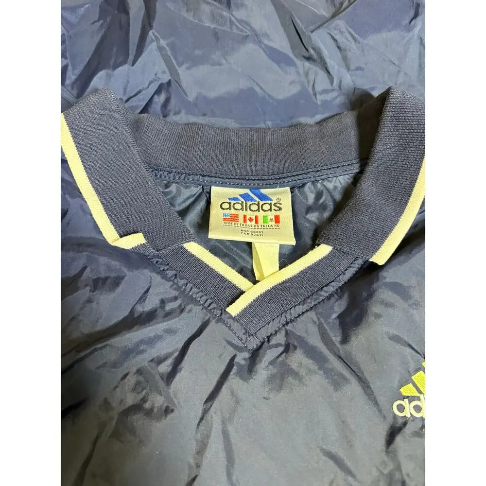 Vintage Adidas 90s Navy Sage Green Collared Windbreaker Mens Sz‎ XL Preowned